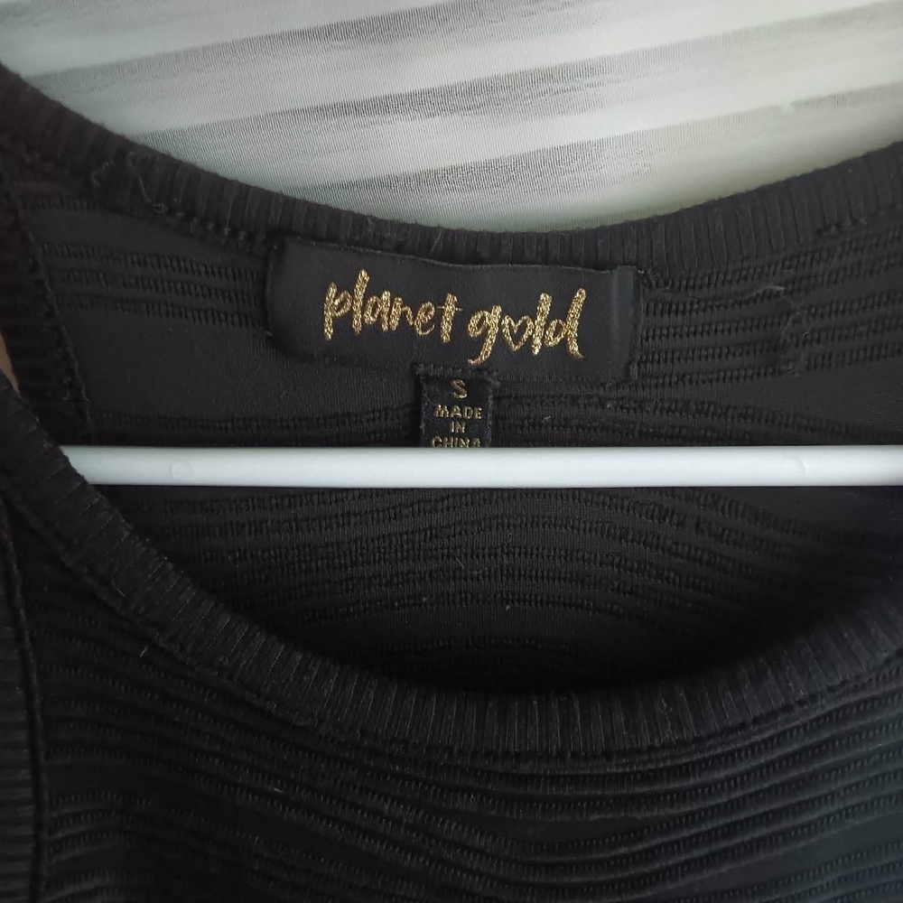 Planet Gold Black Mini Dress - Picture 3 of 4